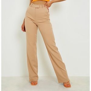 Khaki straight leg pants
